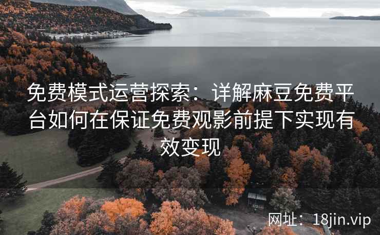 免费模式运营探索：详解麻豆免费平台如何在保证免费观影前提下实现有效变现